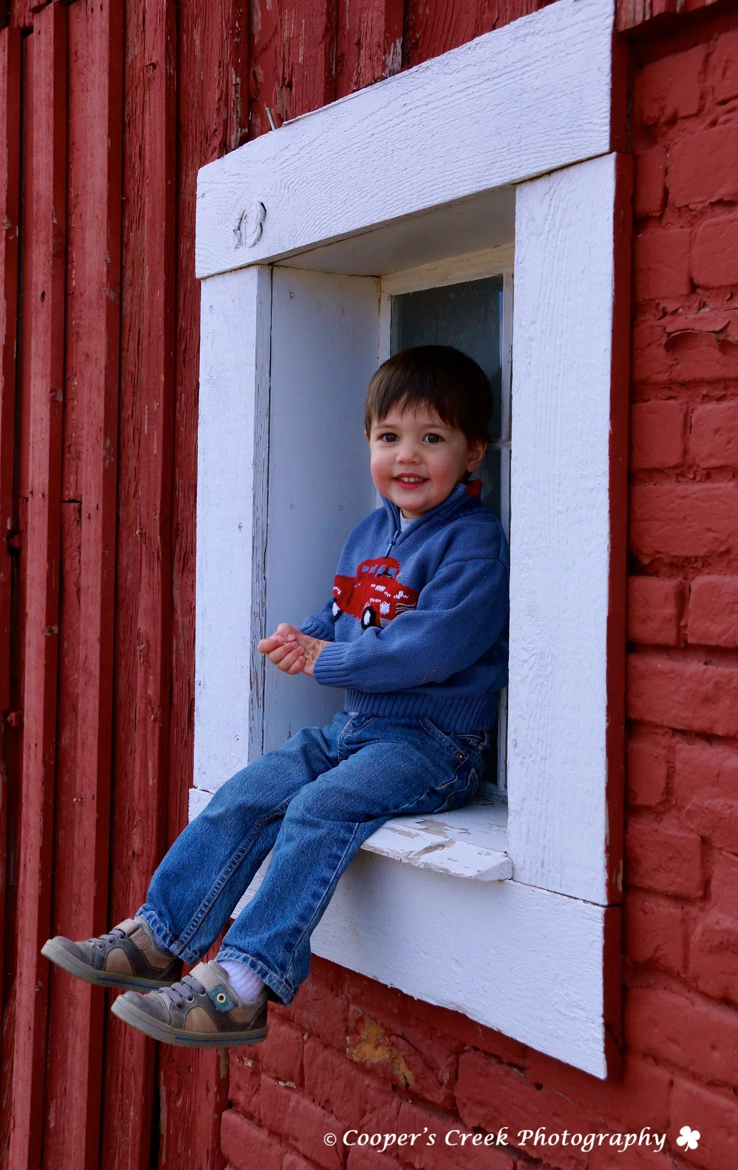 Kid in window