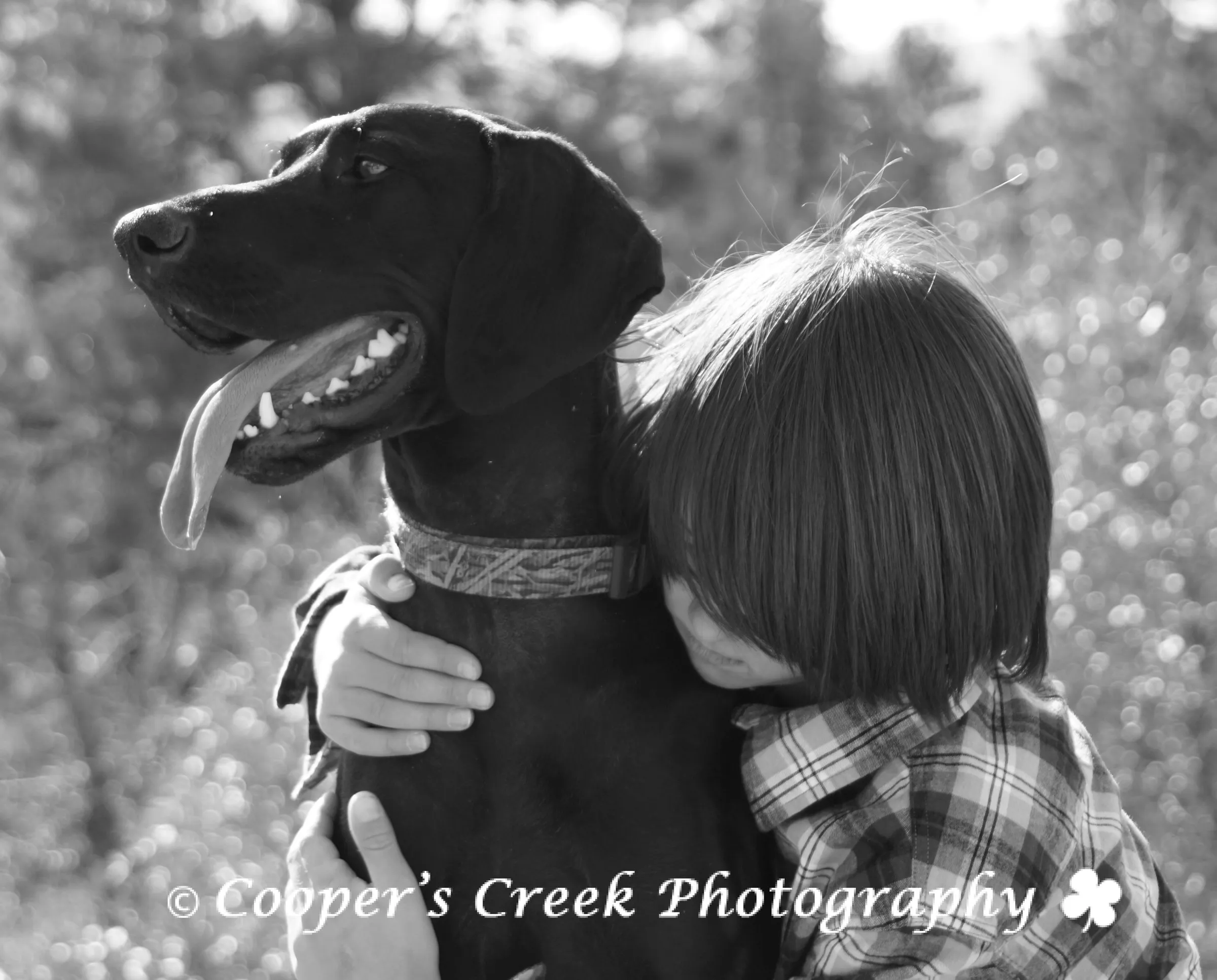 dog and kid